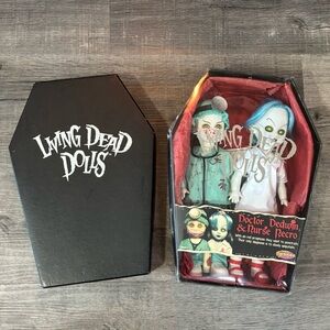 Living Dead Dolls Doctor Dedwin & Nurse Necro Set- Rare Horror Collectible
